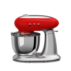 OTE 6 i 1 multifunktionell ställmixer med 8,5 quarts skål i rostfritt stål, lutande köttkvarn, juicemixer, grönsaksskärare, pasta och kakmaskin