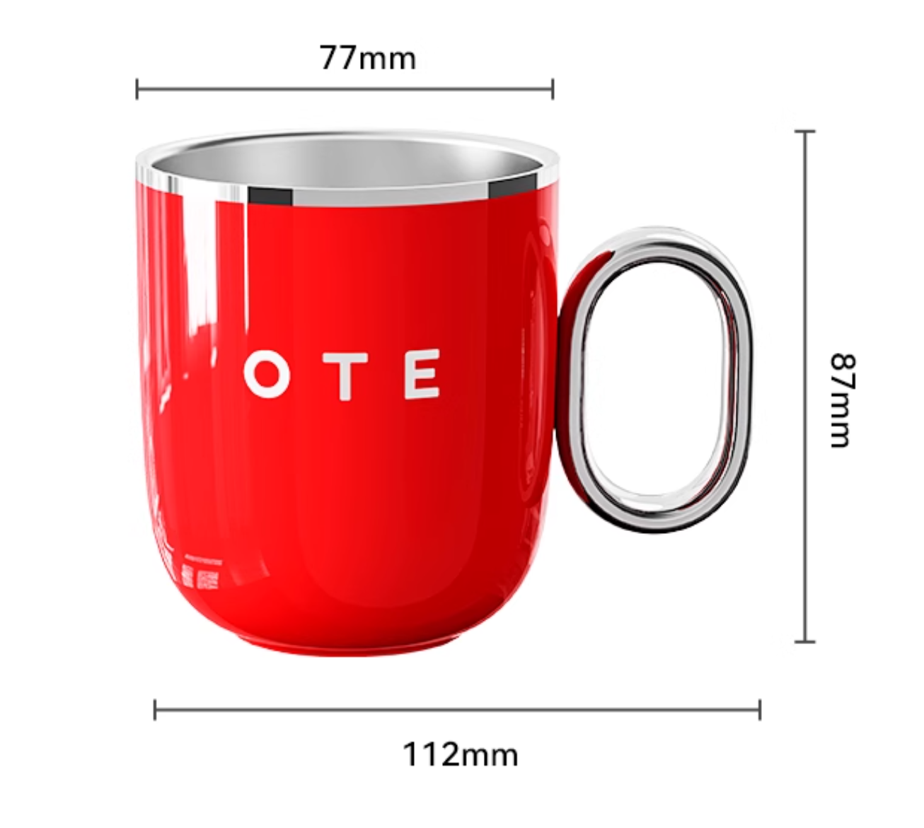 KaffeMugg med handtag, 12oz/8oz(350/220ml) Isolerad rostfritt stål kaffe Mugg Travel Mugg, Dubbel vägg Vakuum Återanvändbar kaffe kopp