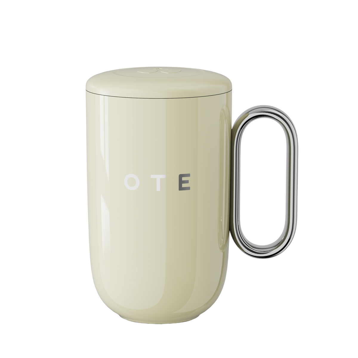 OTE Kaffemugg med handtag, 350/220 ml isolerad resemugg i rostfritt stål, dubbelväggig återanvändbar kaffekopp