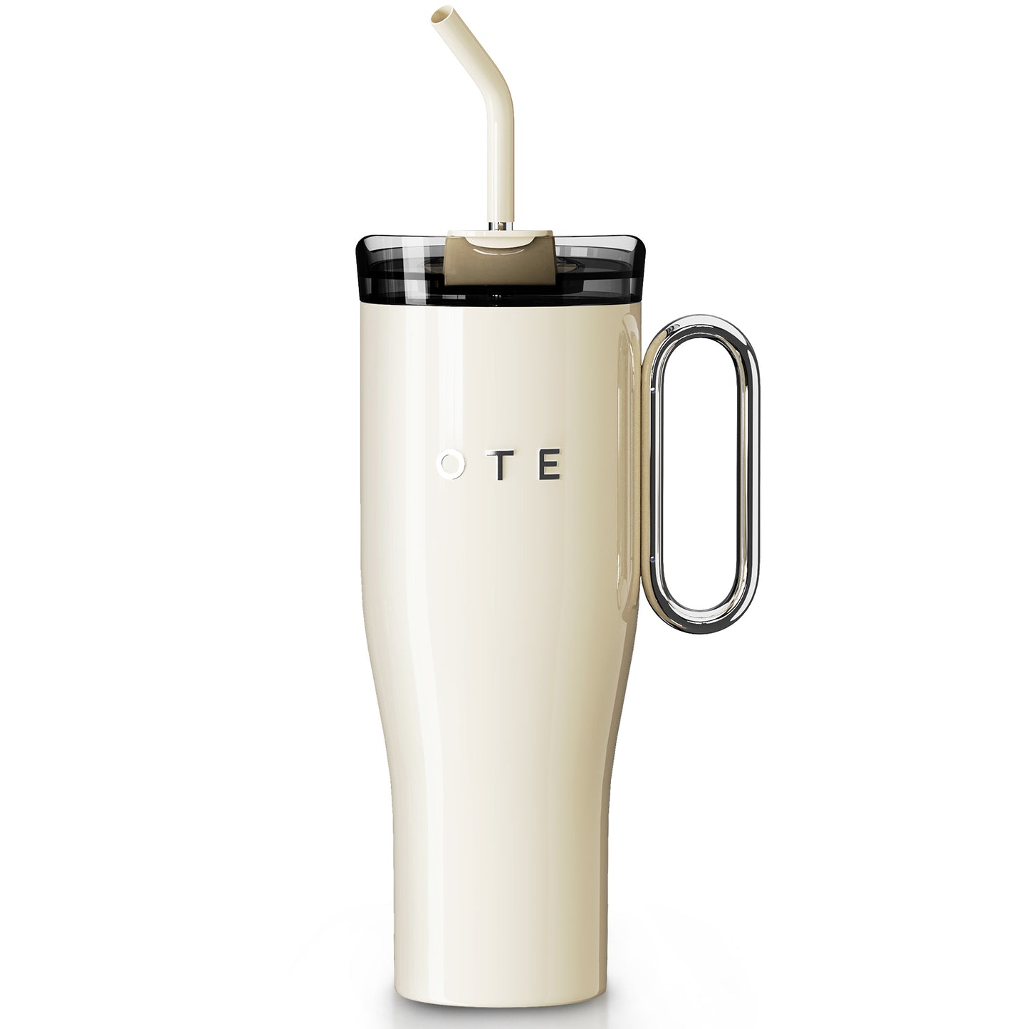 OTE1.2 L (42 oz) KaffeMugg till Go, Dubbelgjord stål Vakuum isolerad mugg med handtag och halm, BPA Gratis, Portabel bil Mug Tumbler, termisk mugg, kaffe kopp för varma och kalla drycker